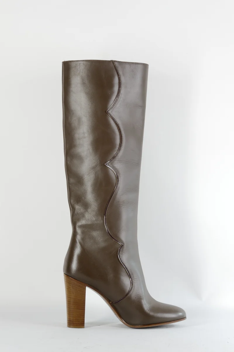 Stiefel Leder schlamm