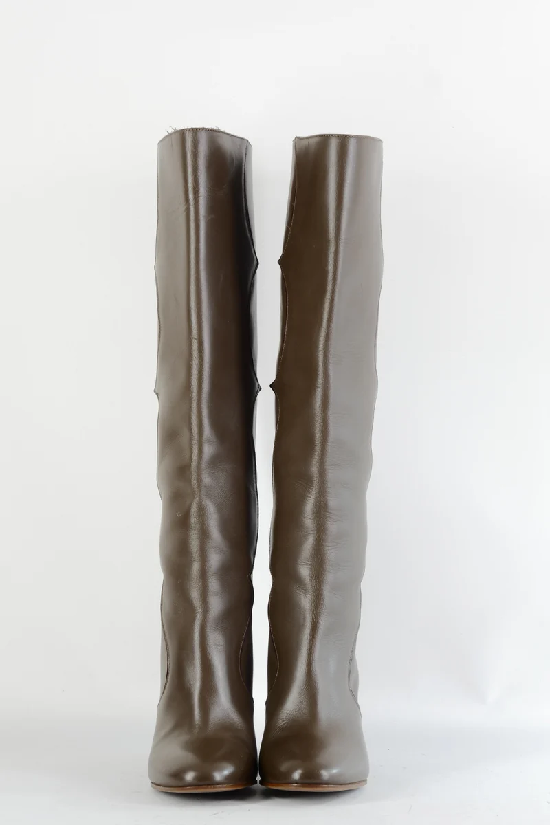 Stiefel Leder schlamm
