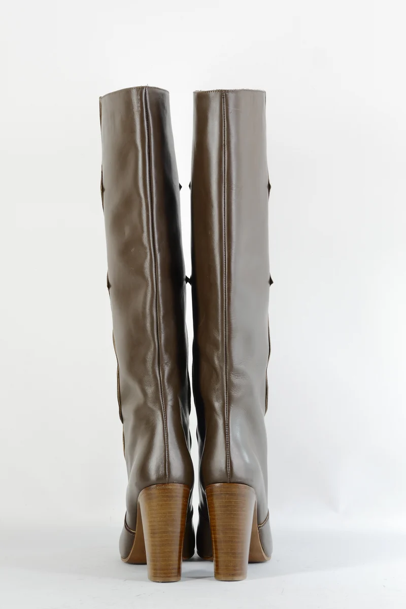 Stiefel Leder schlamm
