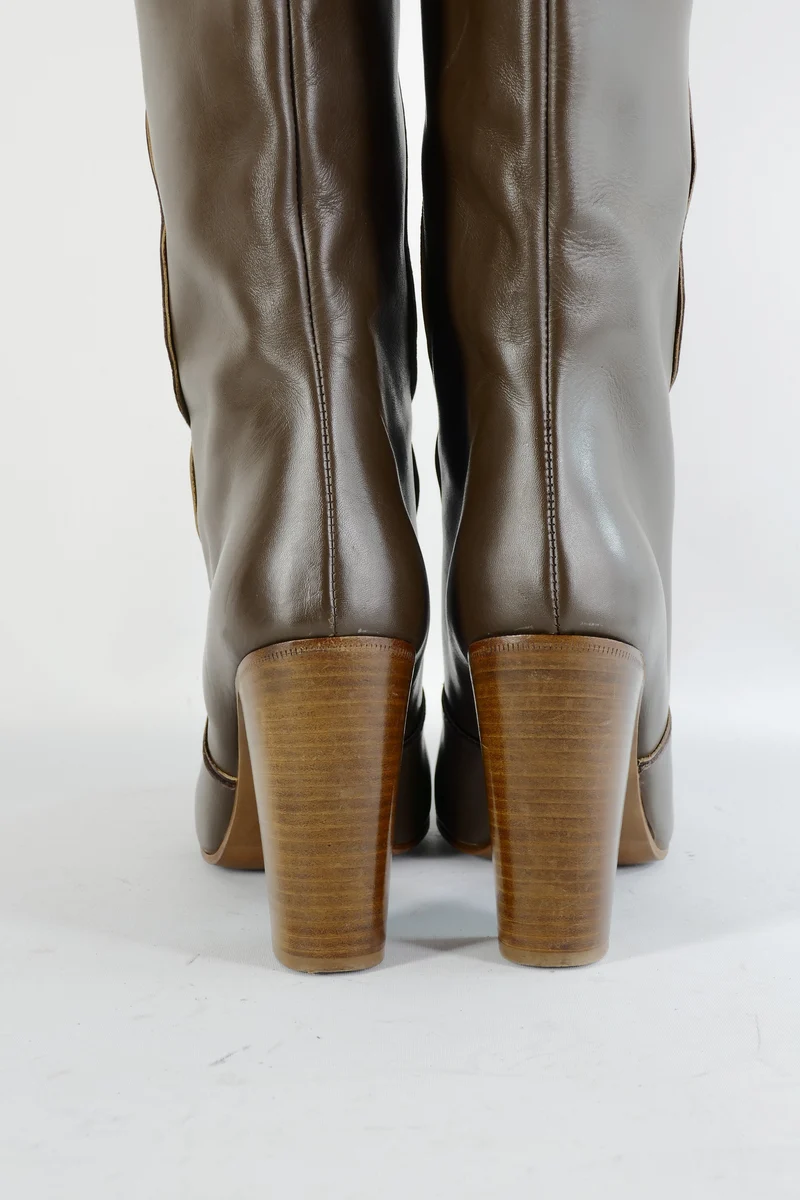Stiefel Leder schlamm
