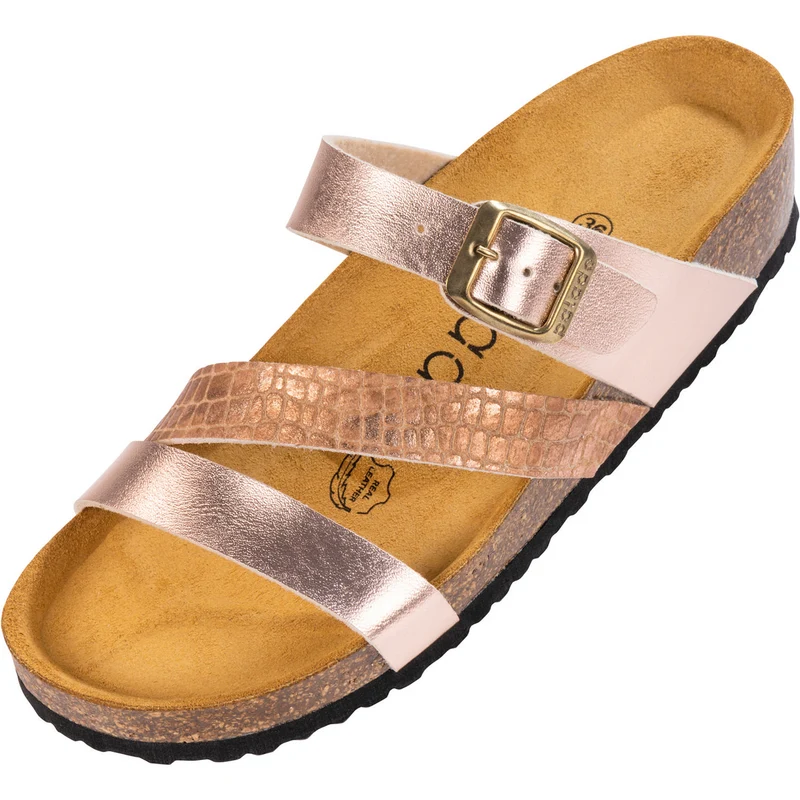 Chios Metallic Rosegold Reptil