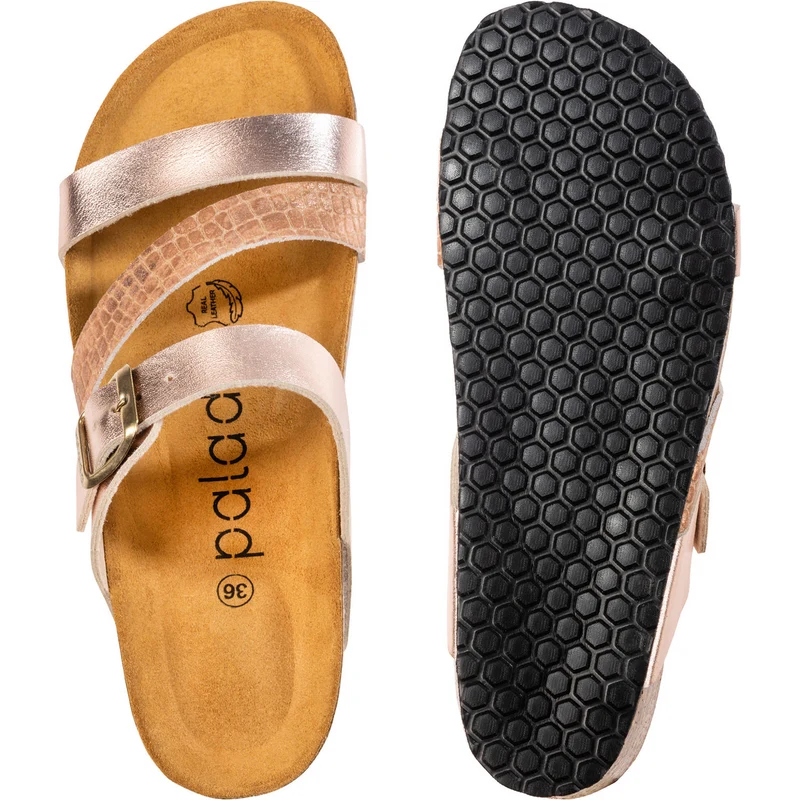 Chios Metallic Rosegold Reptil