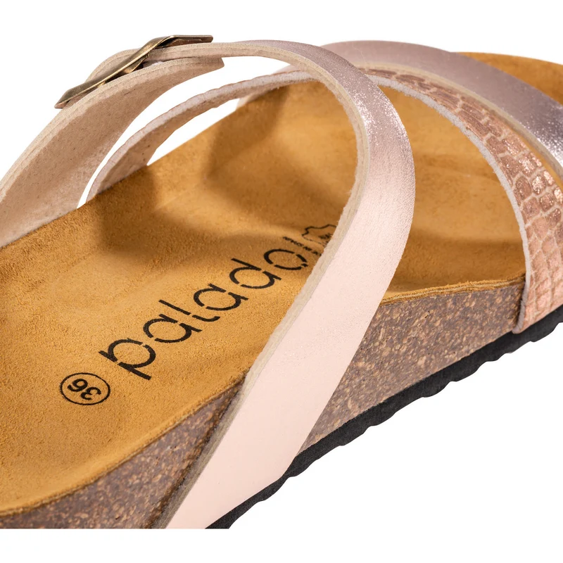 Chios Metallic Rosegold Reptil