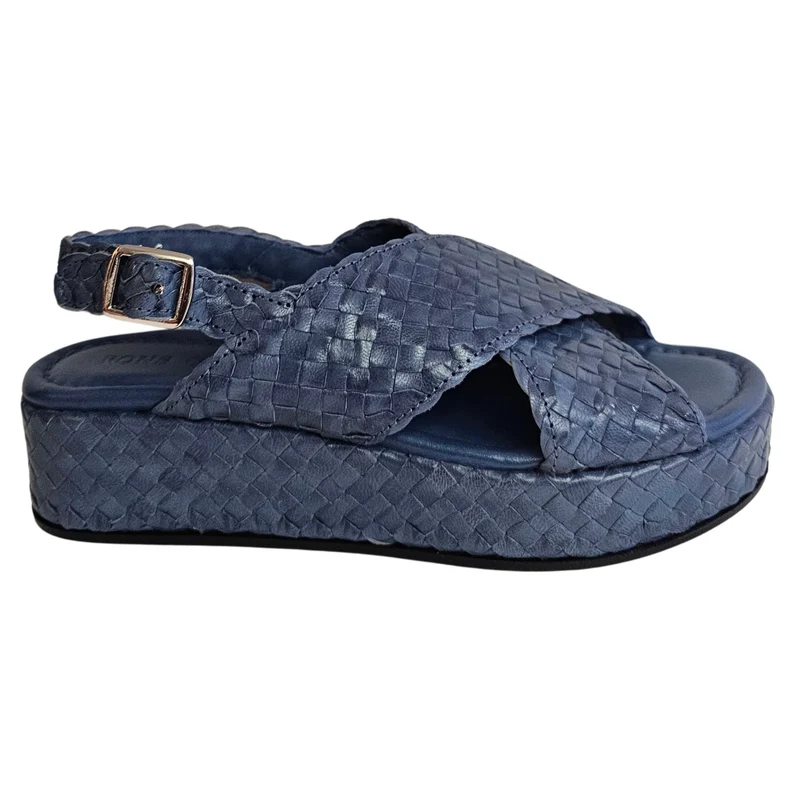 Pons Quintana, Plateausandalette in Jeansblau