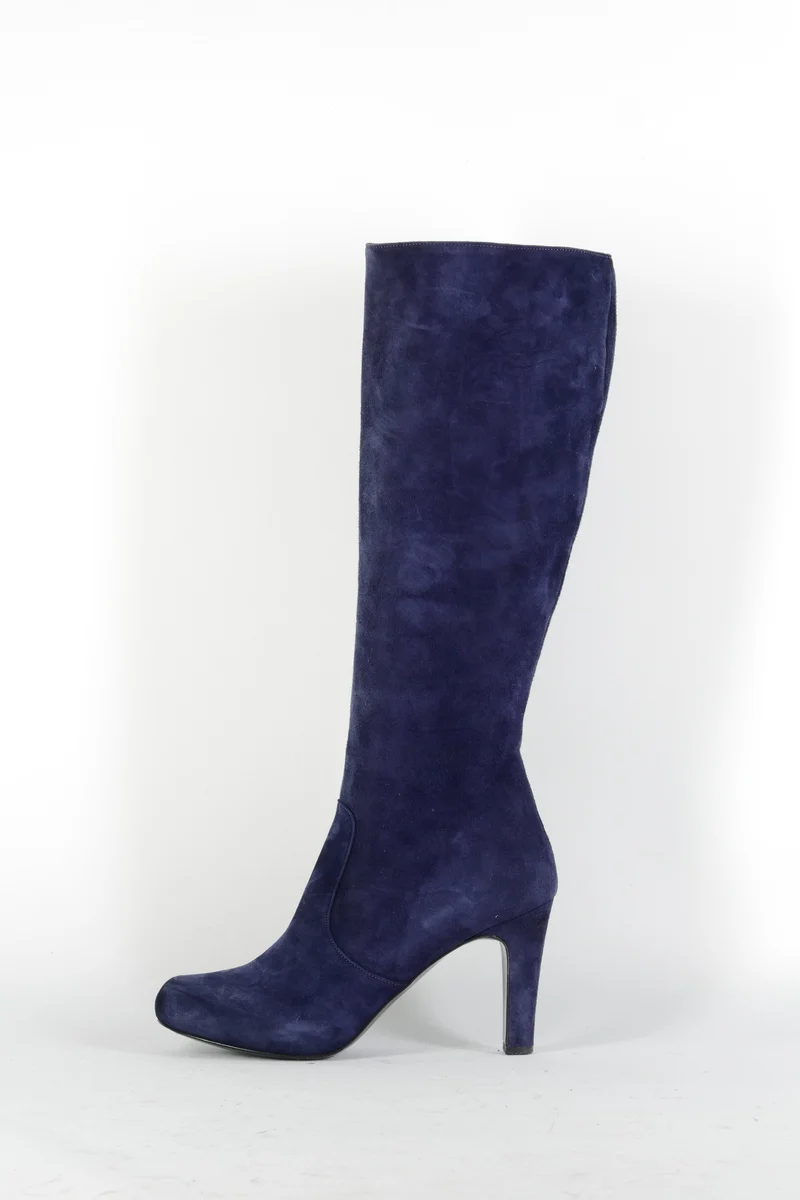 Stiefel Wildleder blau