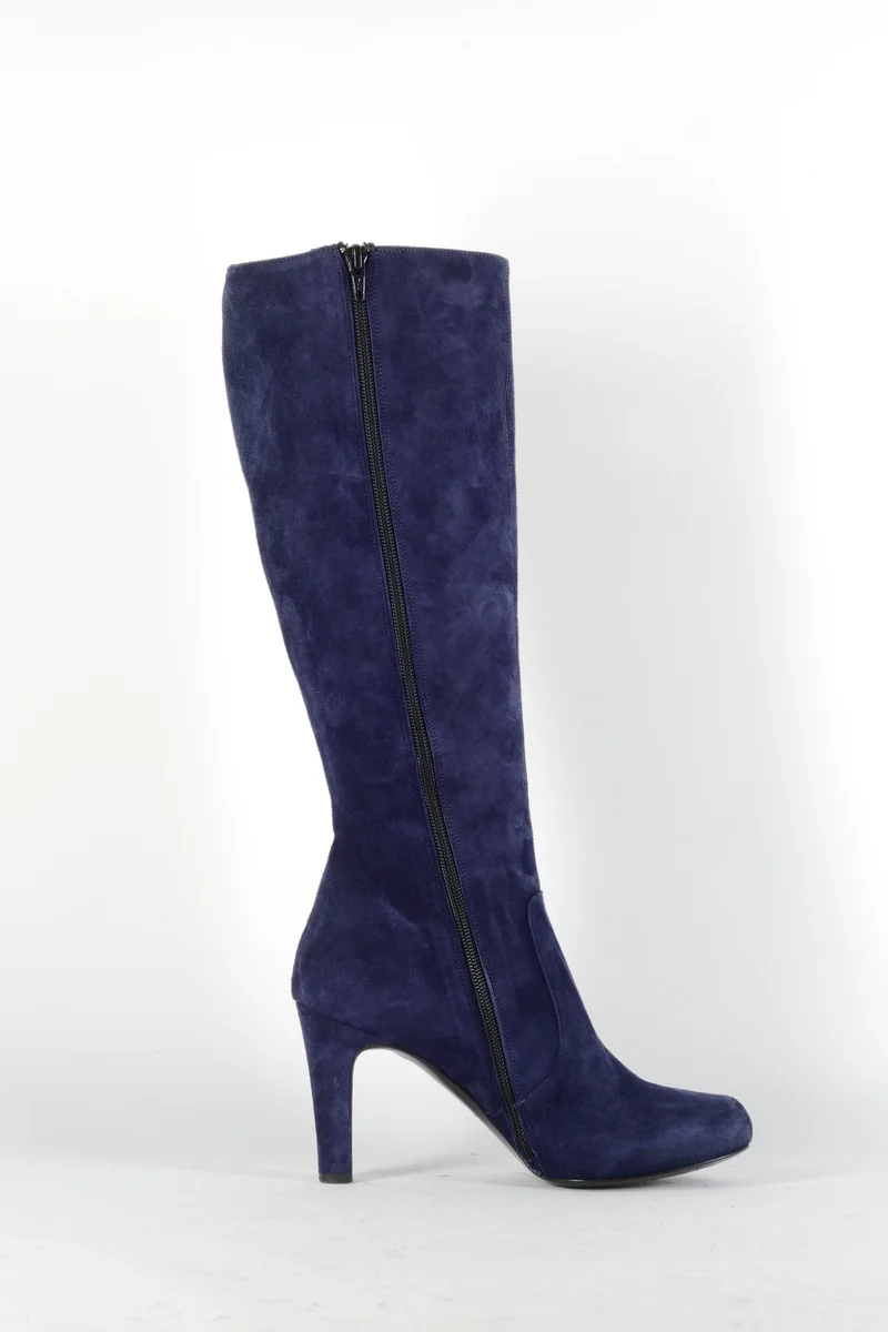 Stiefel Wildleder blau