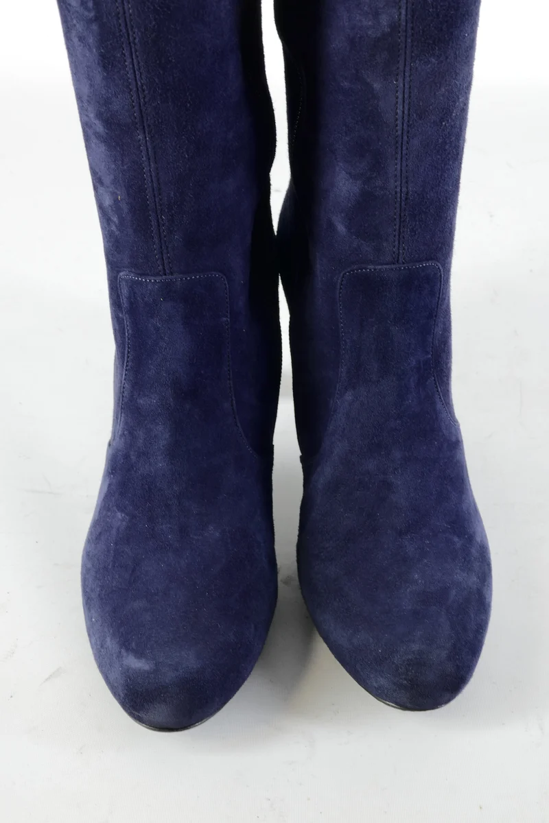 Stiefel Wildleder blau