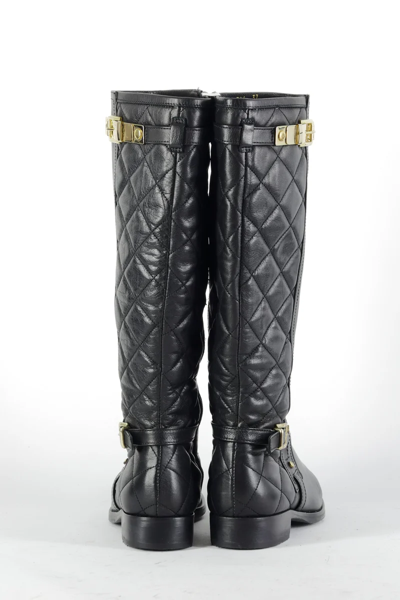 Stiefel Leder schwarz