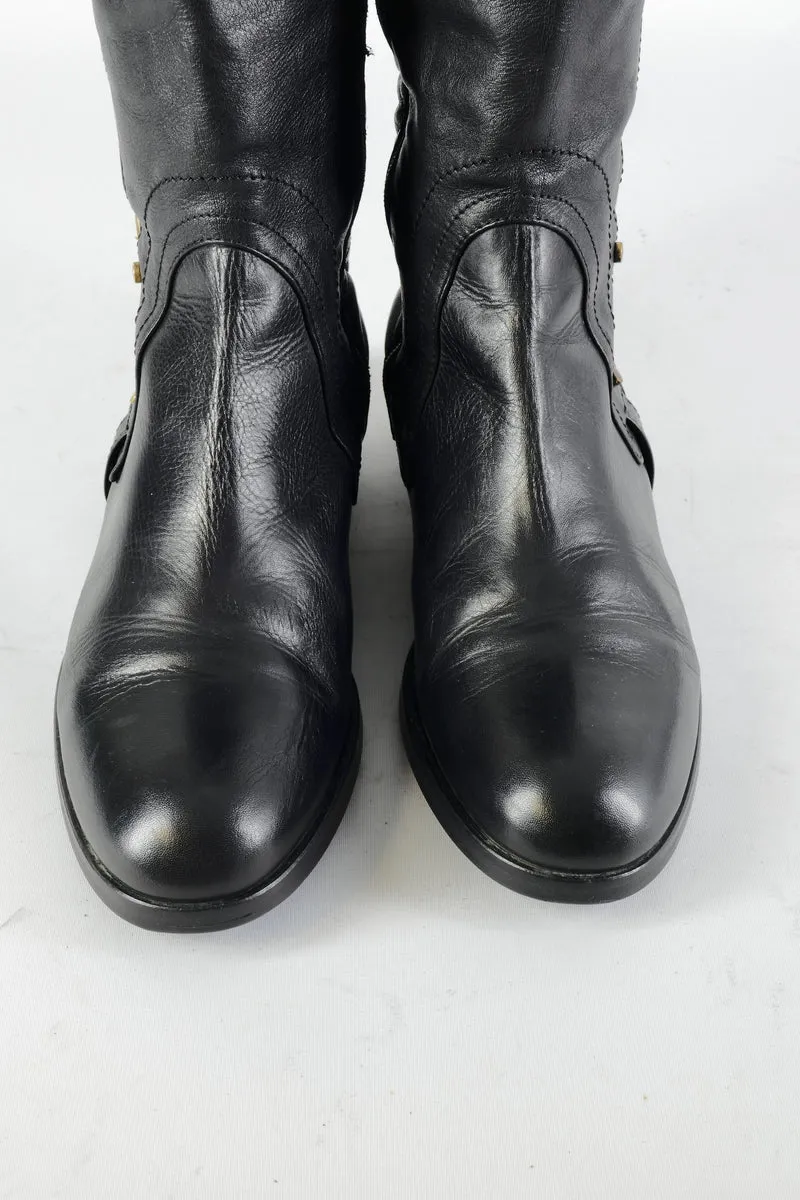 Stiefel Leder schwarz