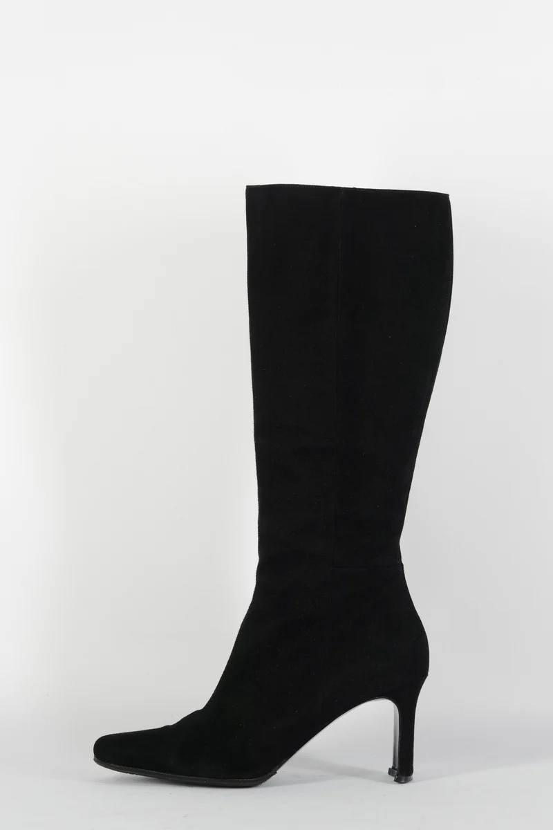 Stiefel Wildleder schwarz