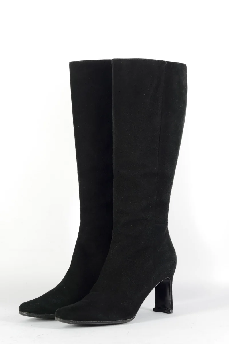 Stiefel Wildleder schwarz
