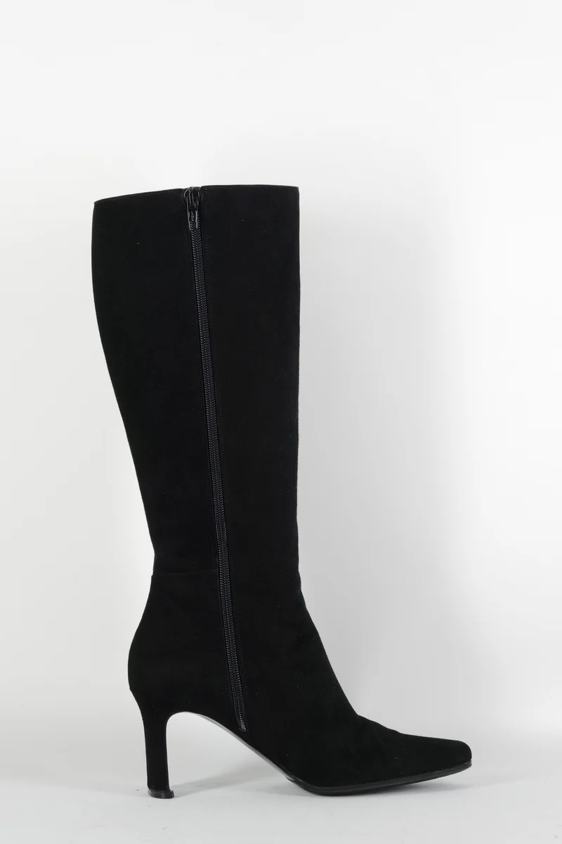 Stiefel Wildleder schwarz