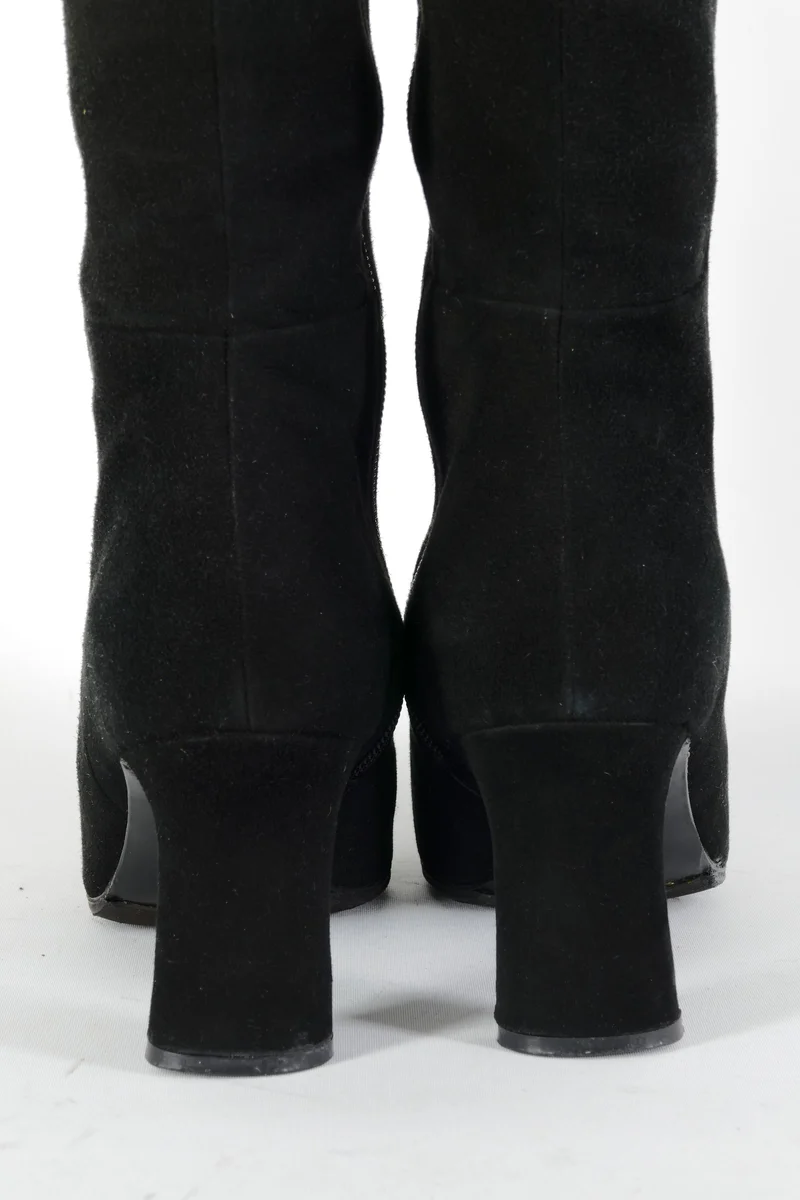 Stiefel Wildleder schwarz