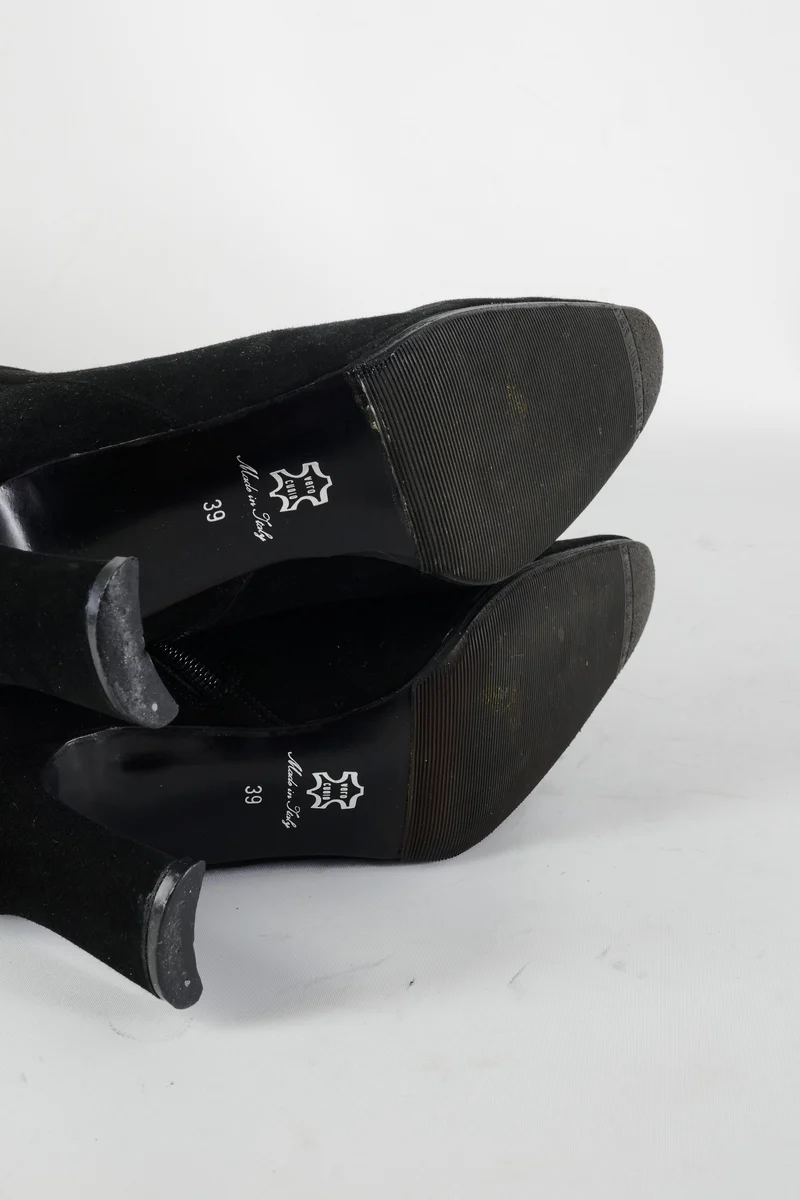 Stiefel Wildleder schwarz