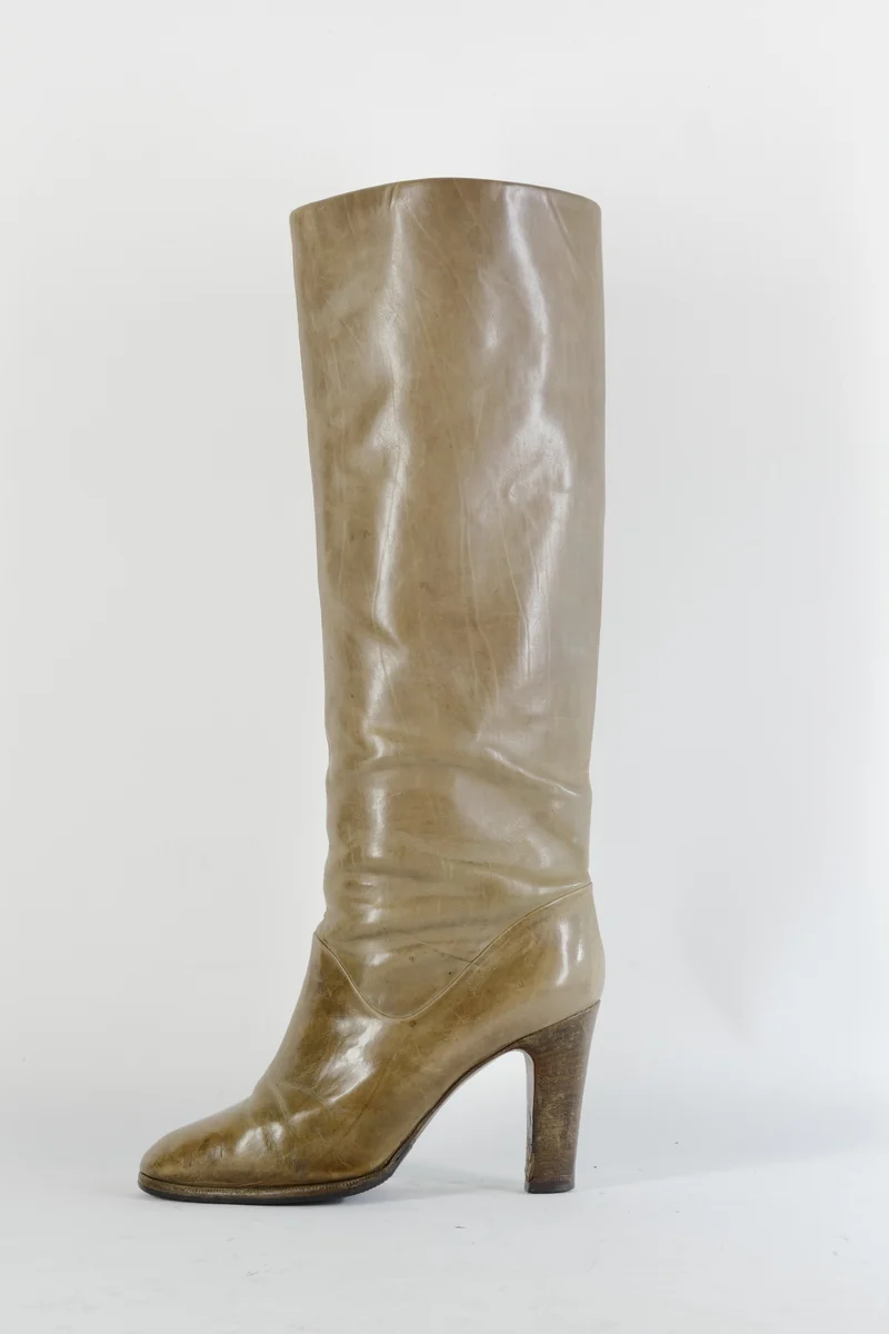 Vintage-Stiefel Leder schlamm