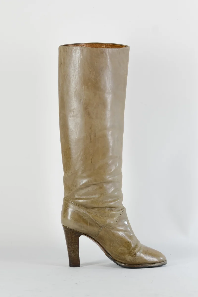 Vintage-Stiefel Leder schlamm