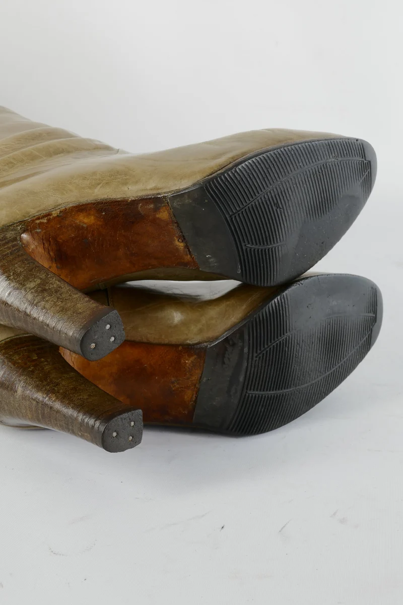 Vintage-Stiefel Leder schlamm