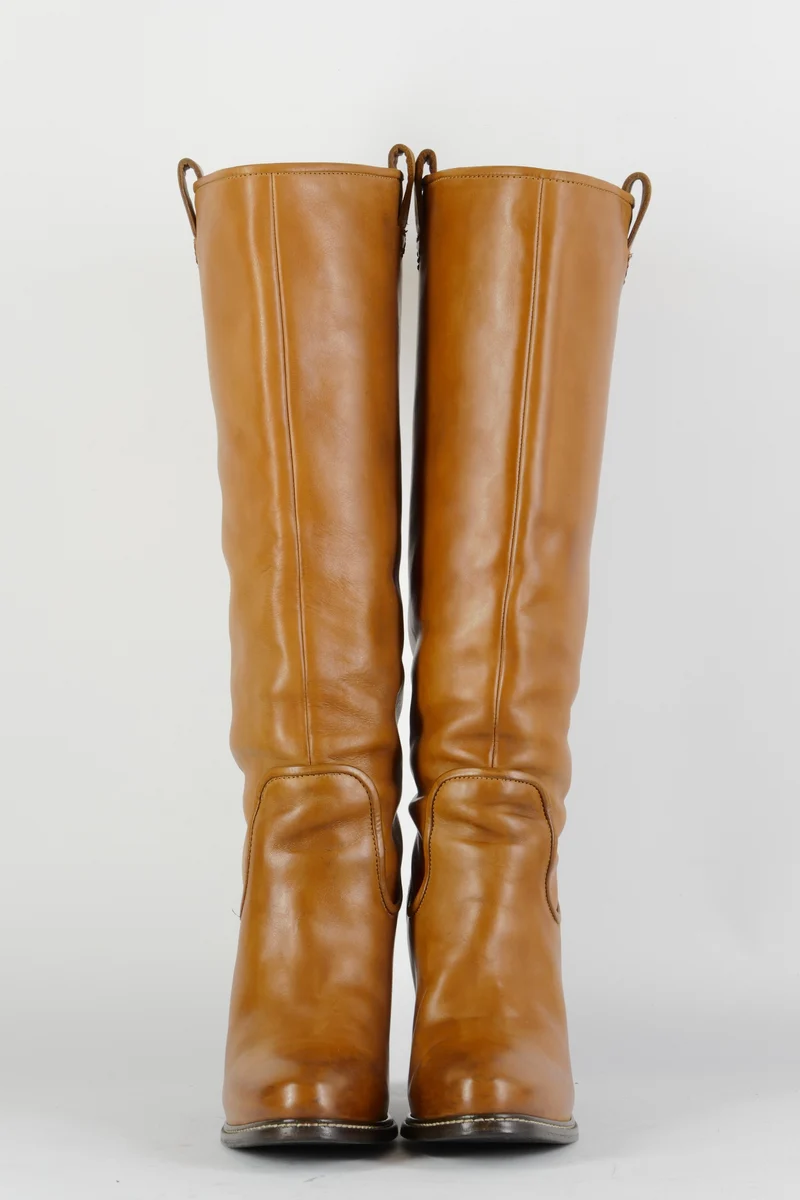 Stiefel Leder cognac