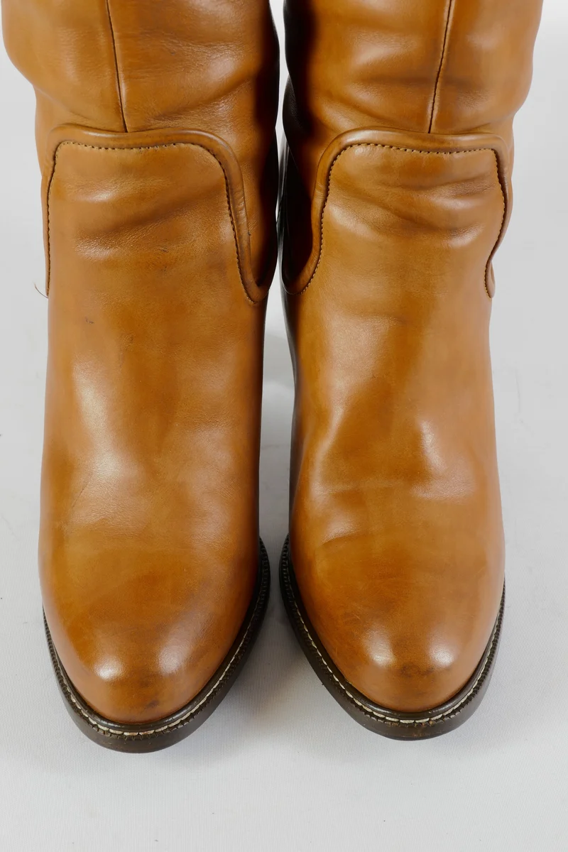Stiefel Leder cognac
