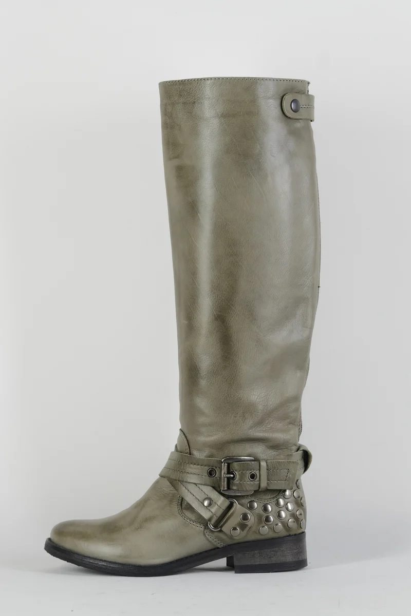 Stiefel Leder schlamm