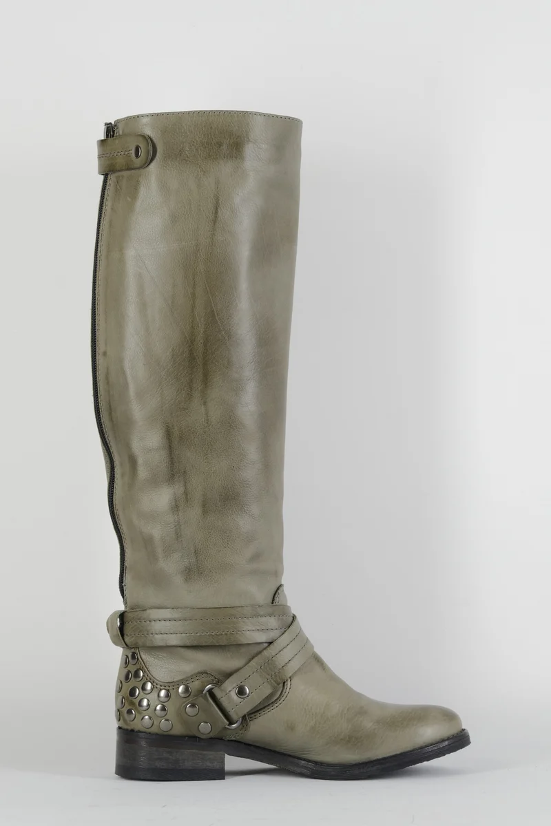 Stiefel Leder schlamm