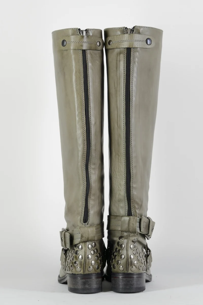 Stiefel Leder schlamm