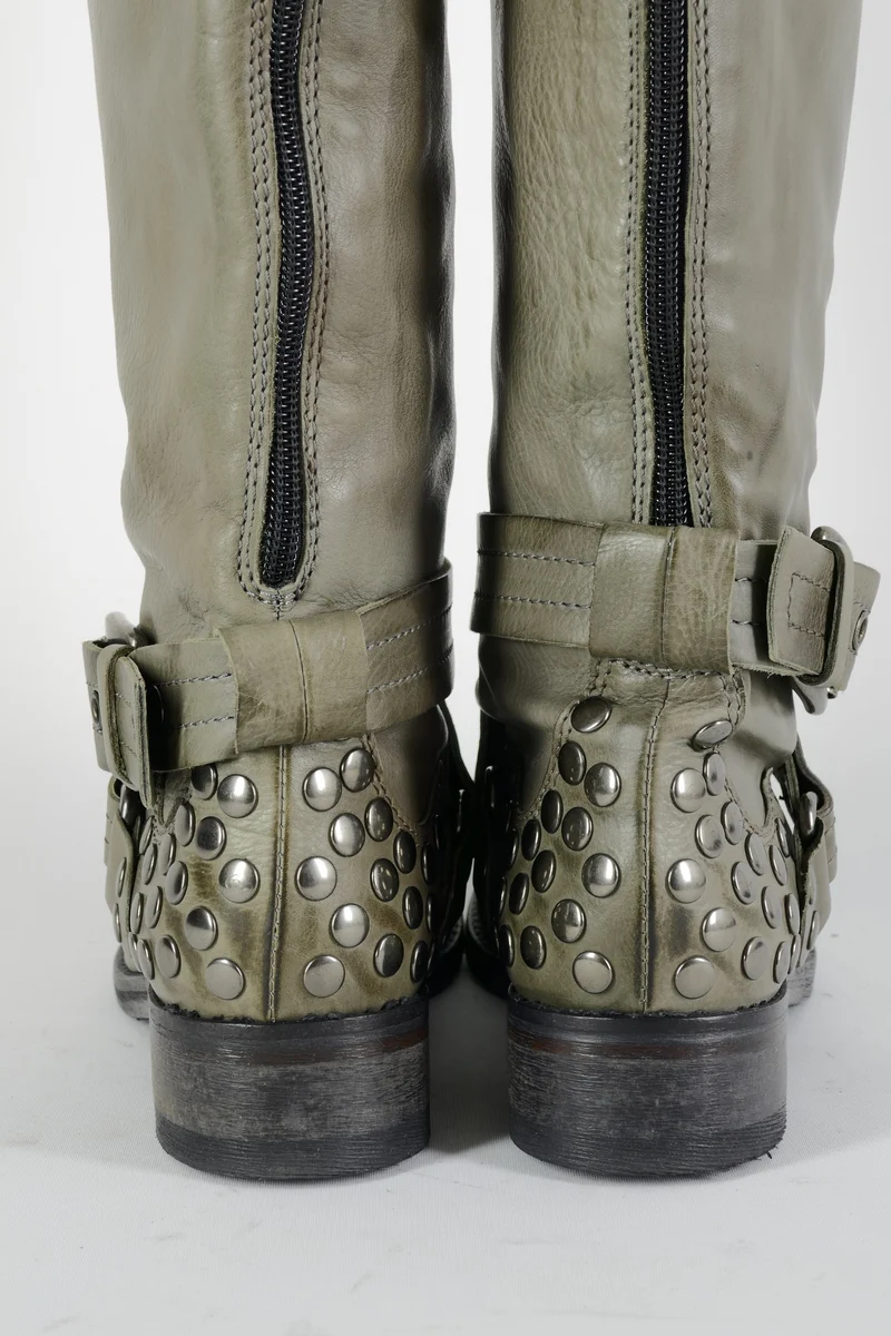 Stiefel Leder schlamm