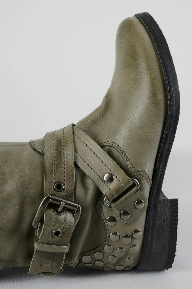 Stiefel Leder schlamm