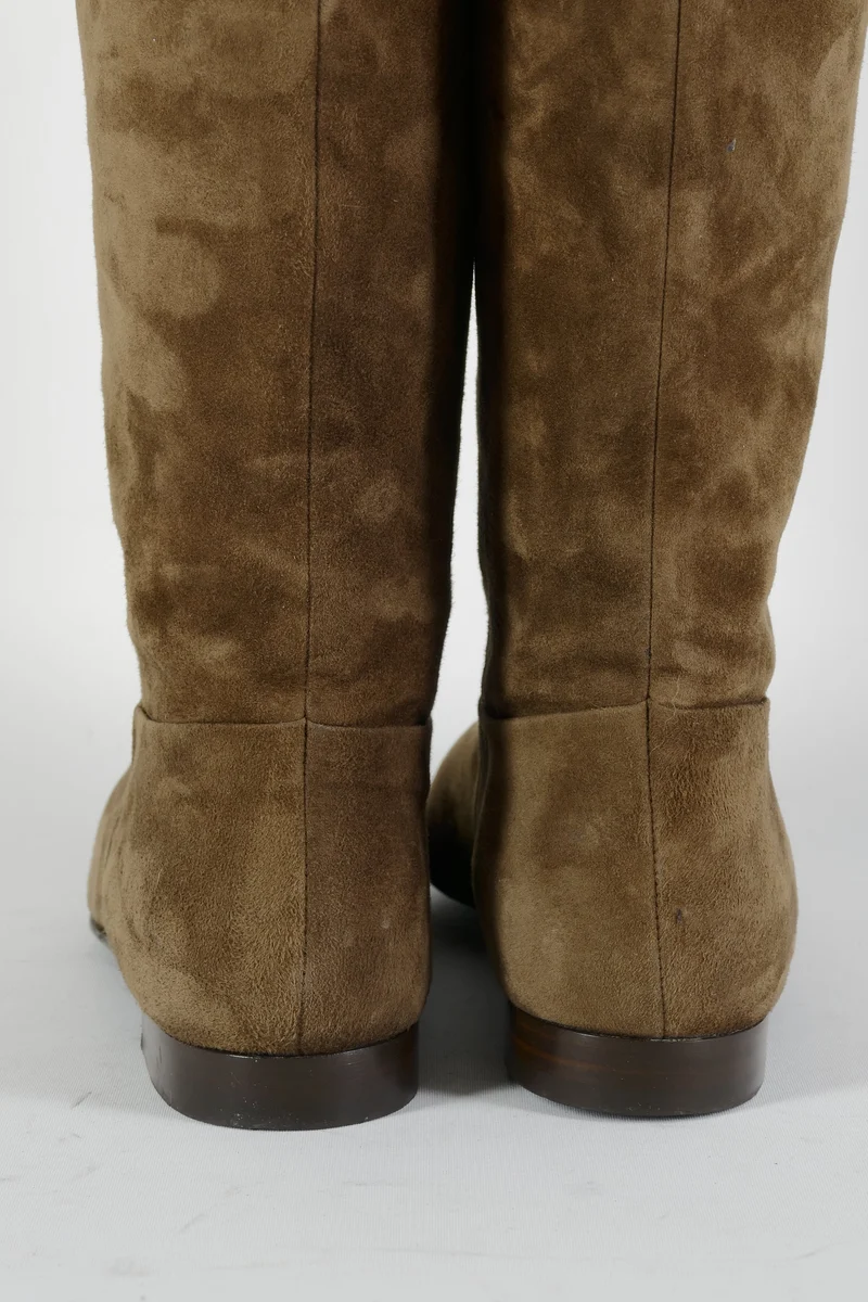 Overknees Wildleder braun