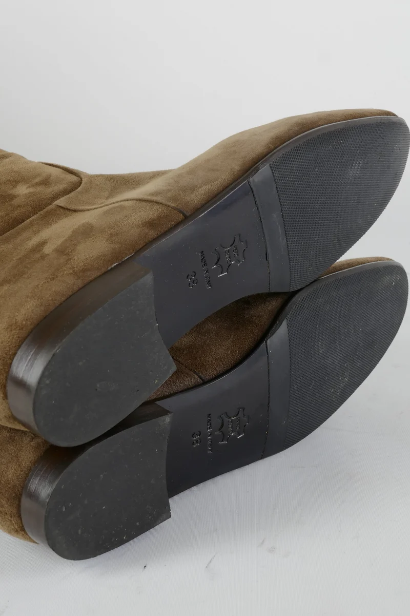 Overknees Wildleder braun