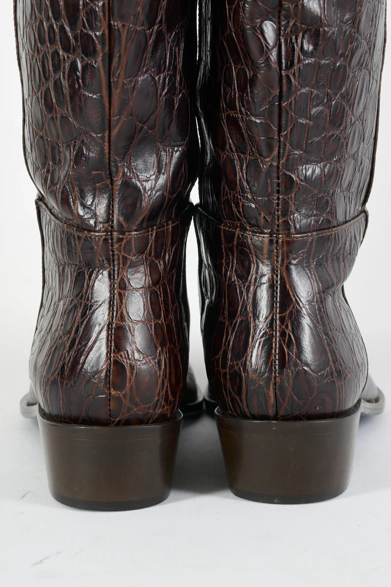 Hohe Stiefel Fell braun
