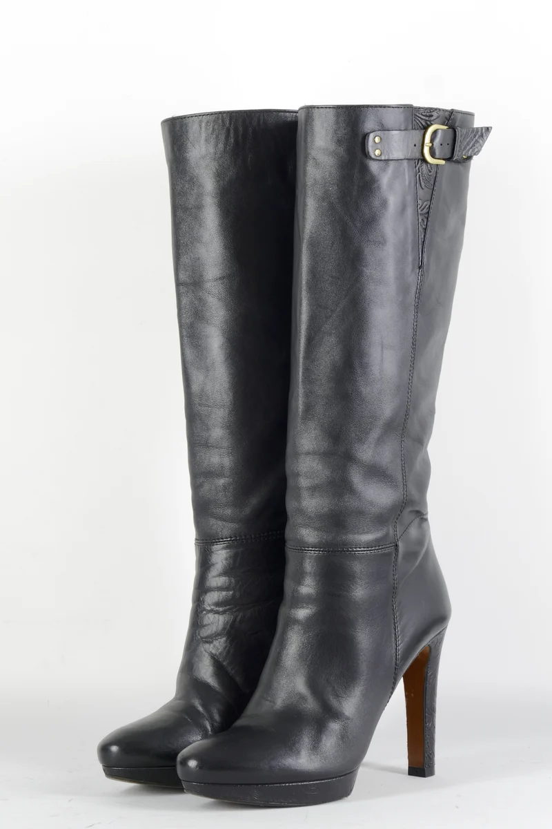 Stiefel Leder schwarz