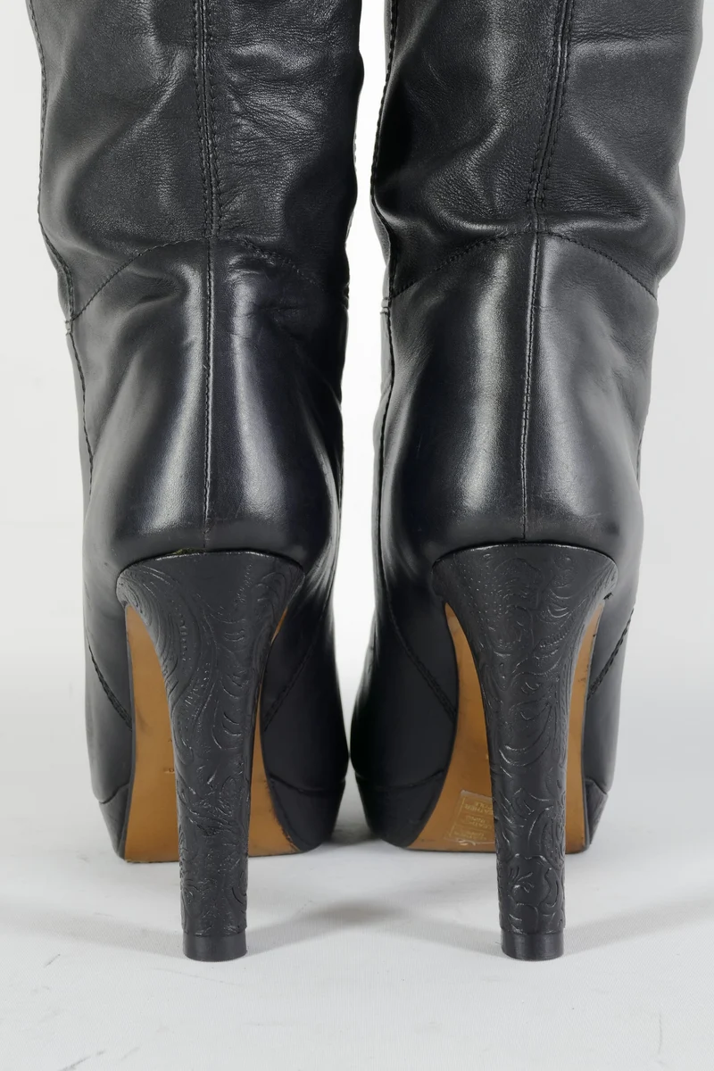 Stiefel Leder schwarz