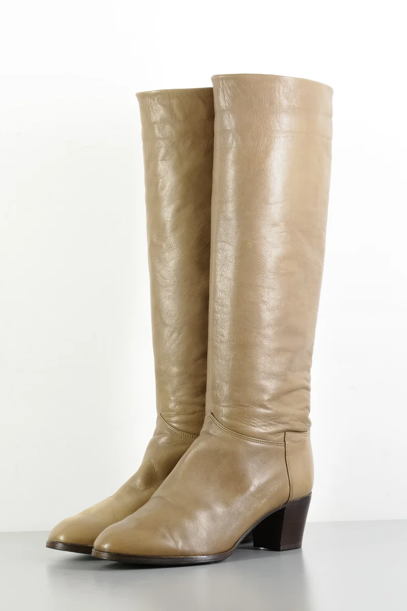 Vintage-Stiefel Leder camel