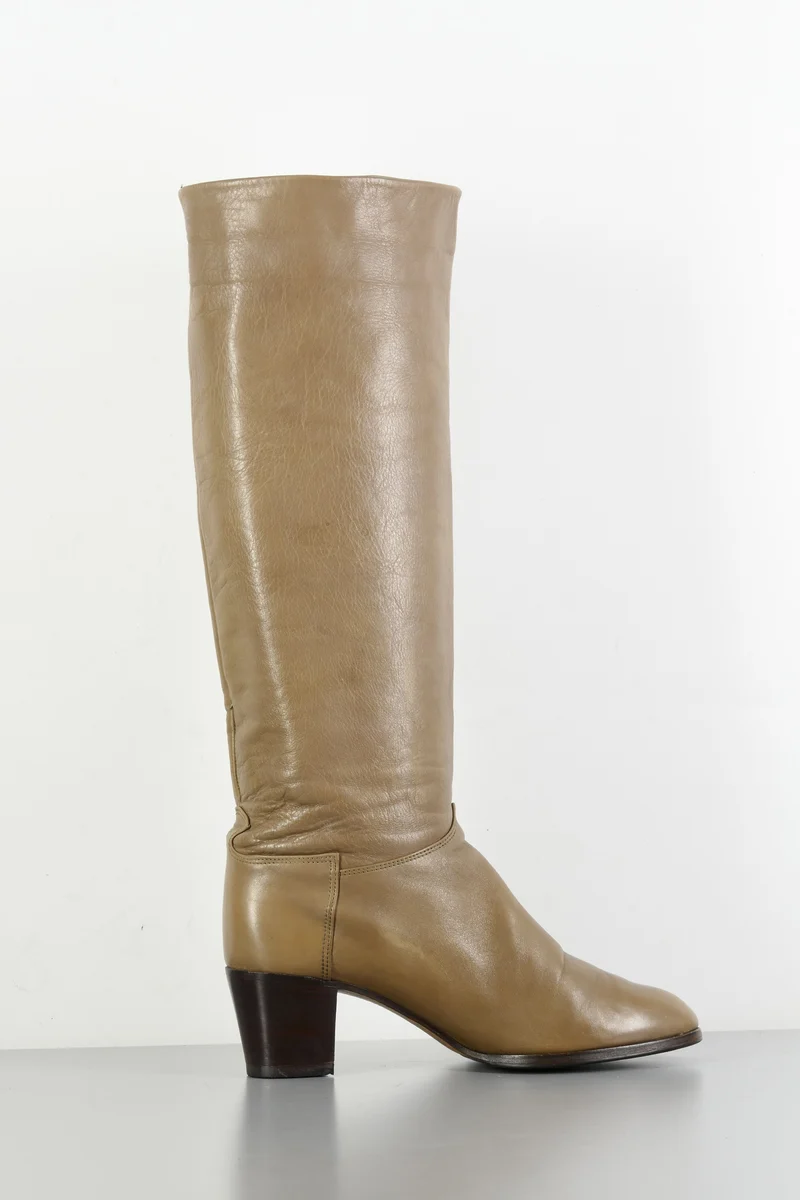 Vintage-Stiefel Leder camel