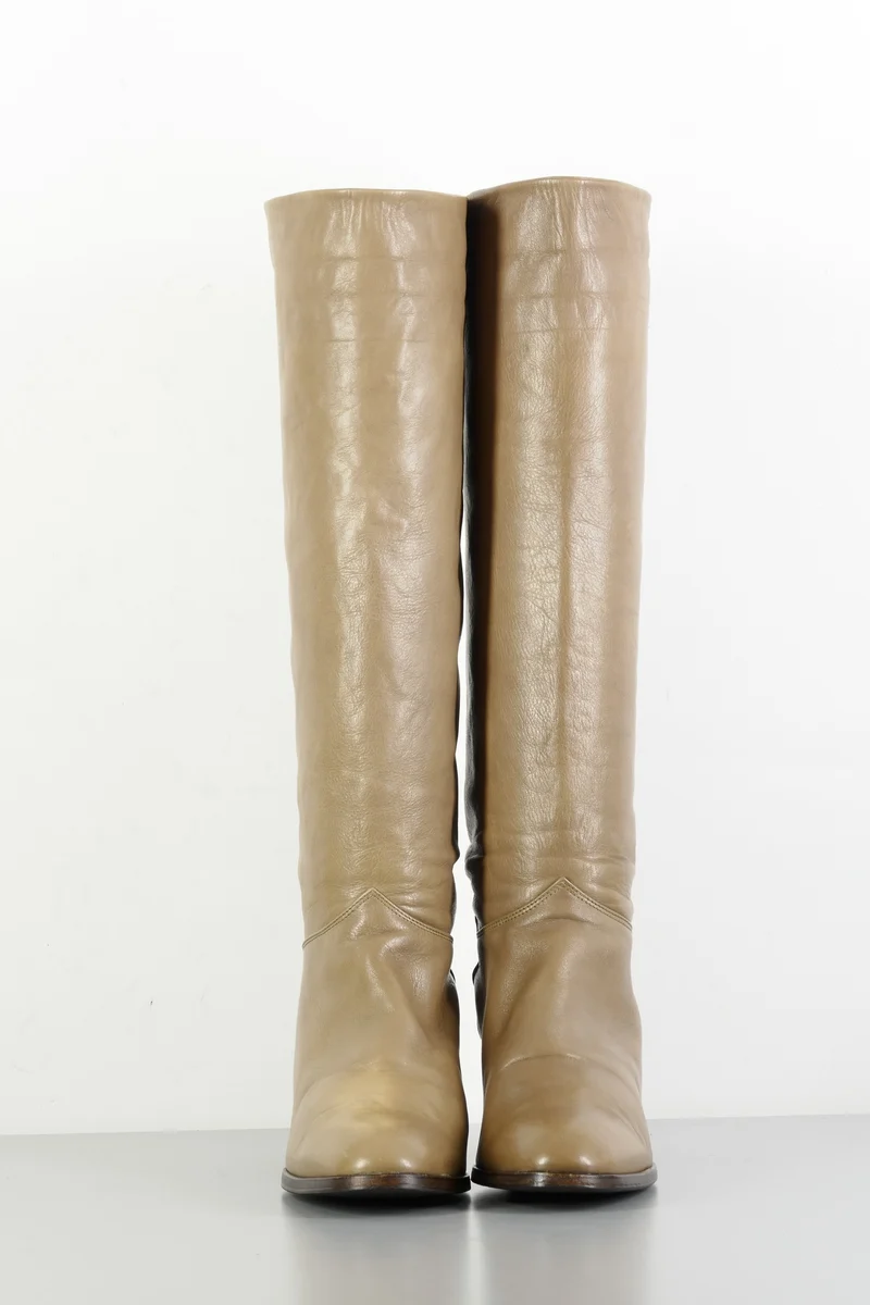 Vintage-Stiefel Leder camel