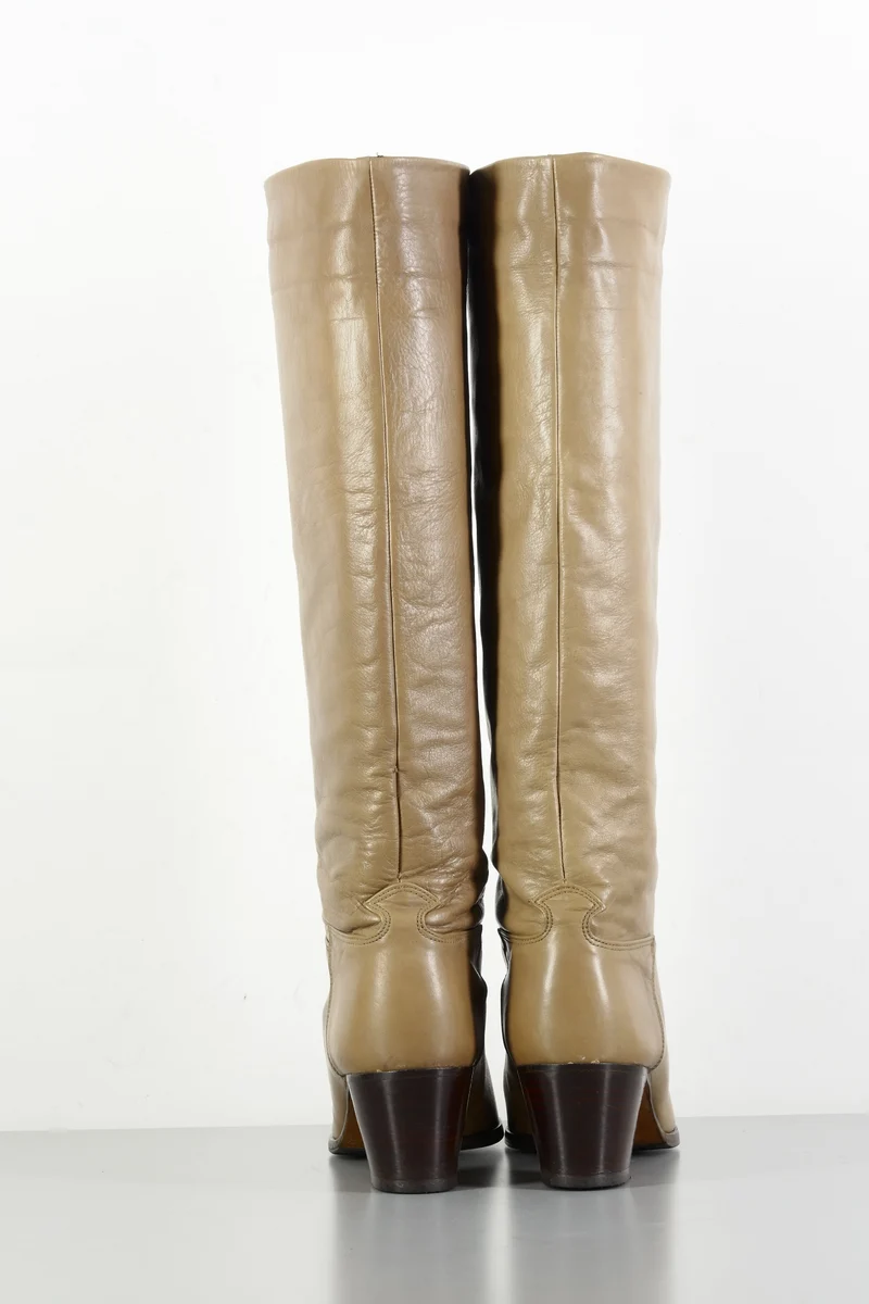 Vintage-Stiefel Leder camel