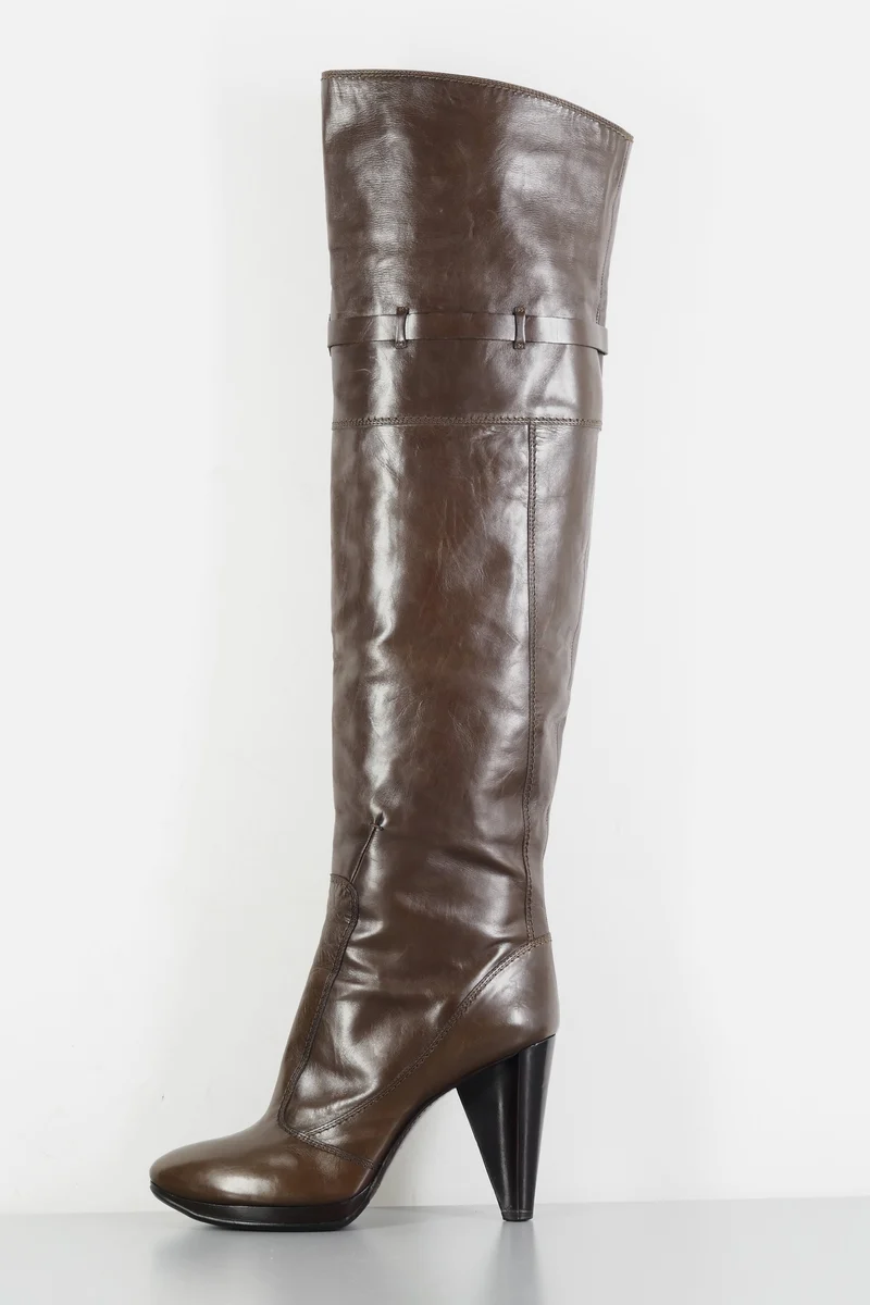 Hohe Stiefel Leder braun