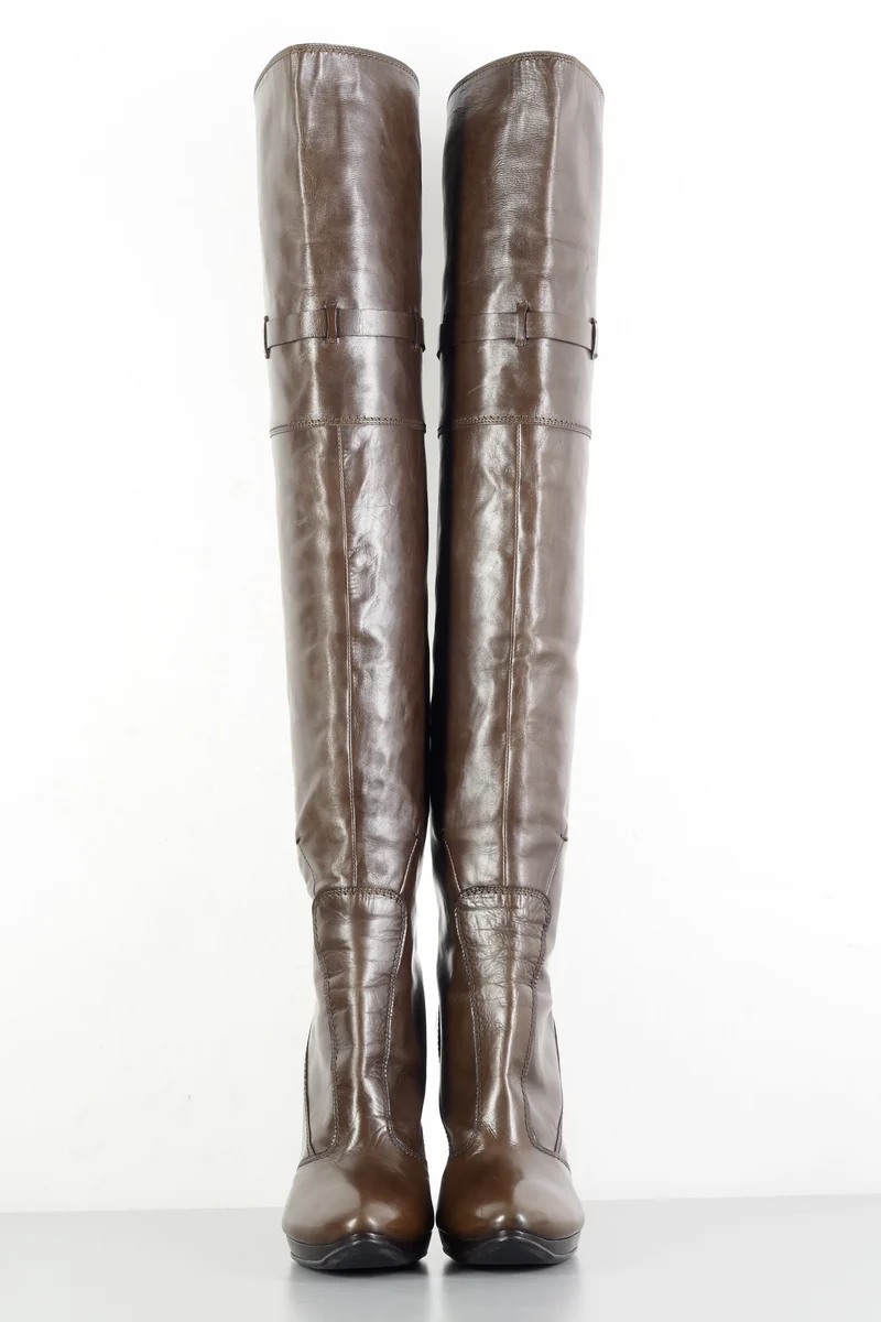 Hohe Stiefel Leder braun