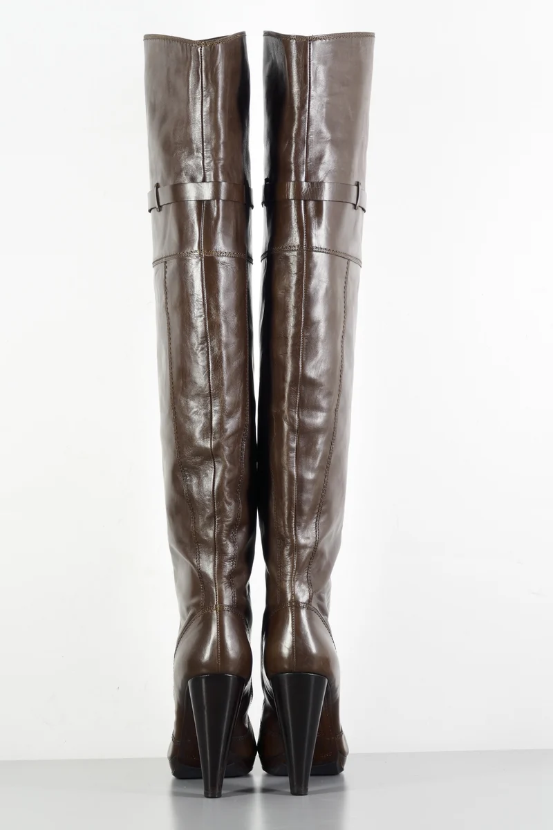 Hohe Stiefel Leder braun