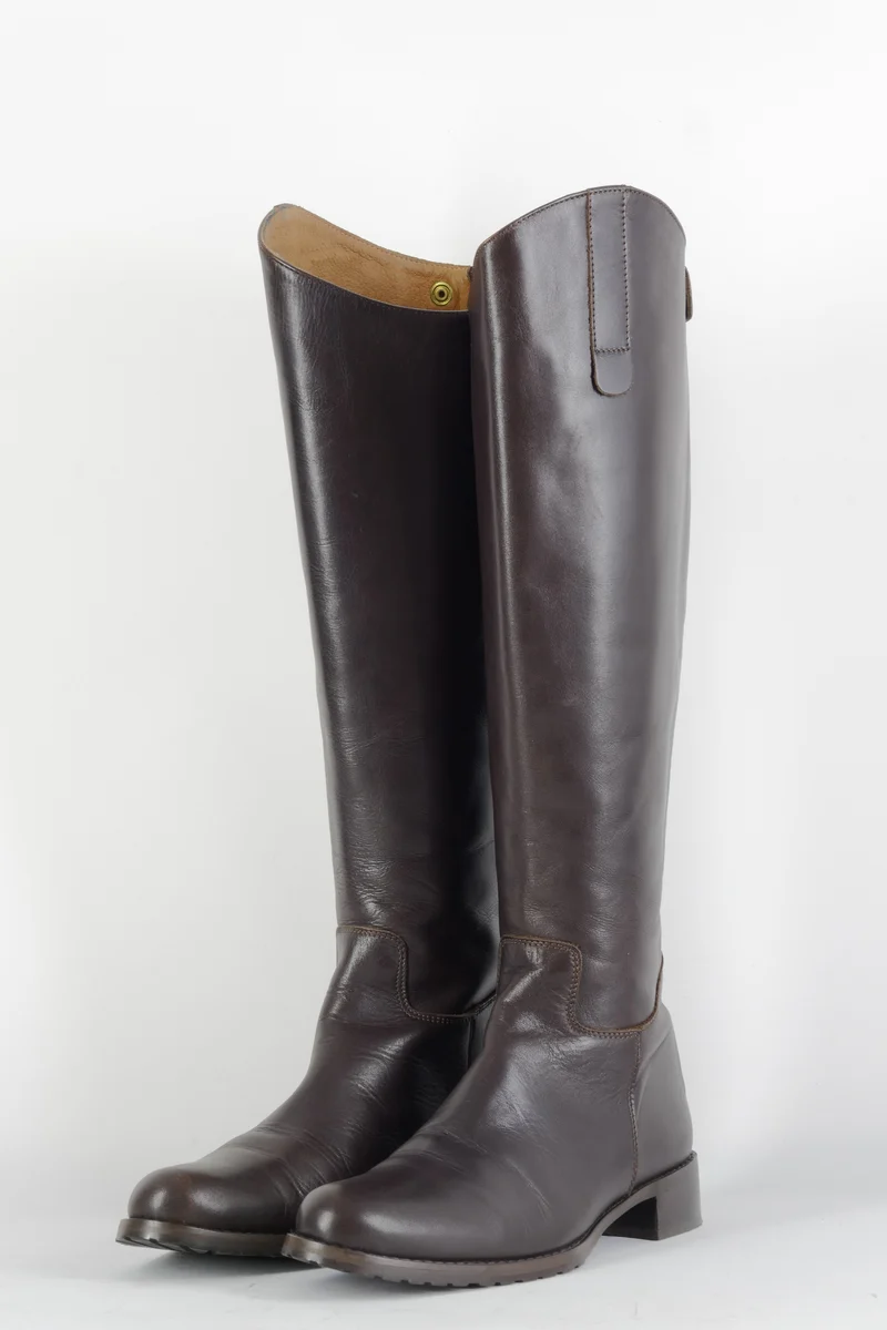 Stiefel Leder dunkelbraun