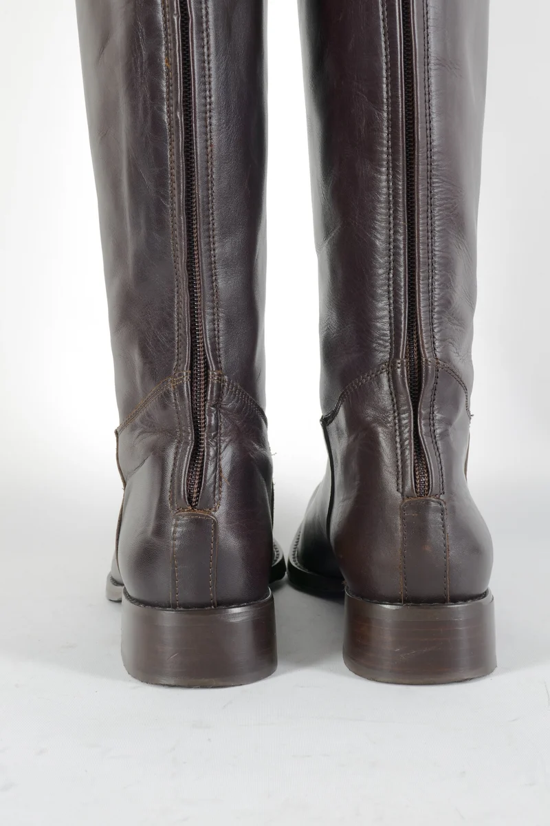 Stiefel Leder dunkelbraun