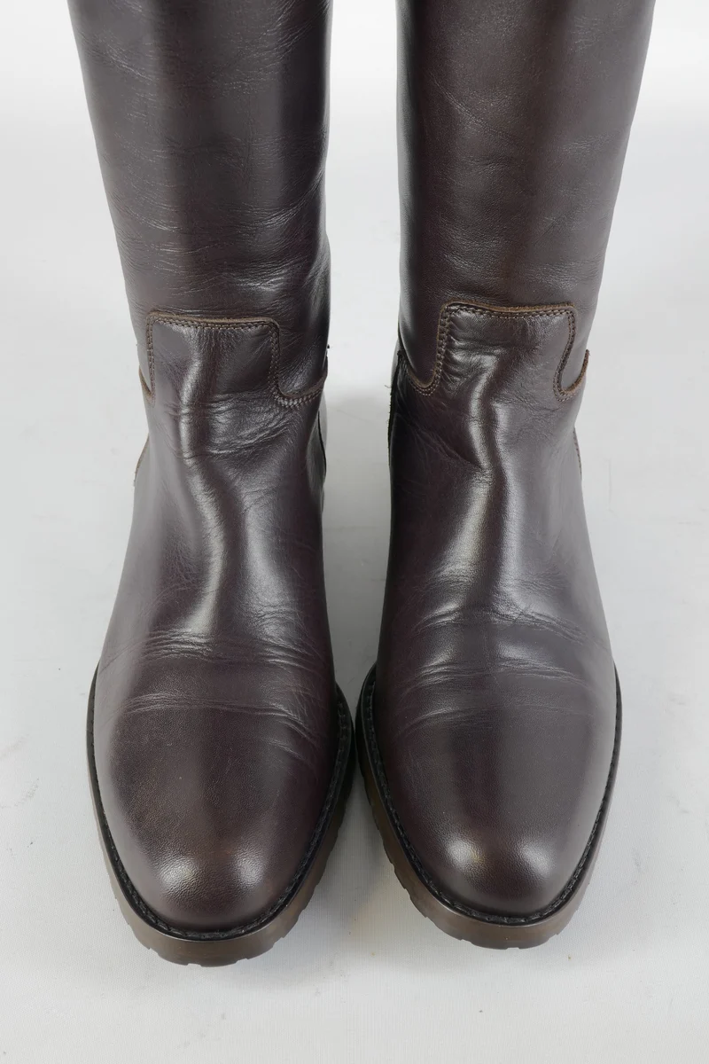 Stiefel Leder dunkelbraun