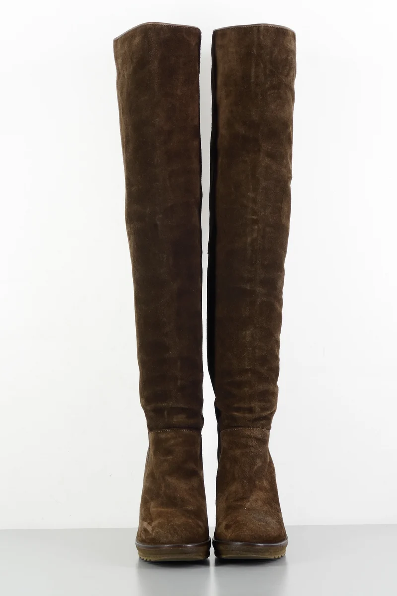 Hohe Stiefel Wildleder braun