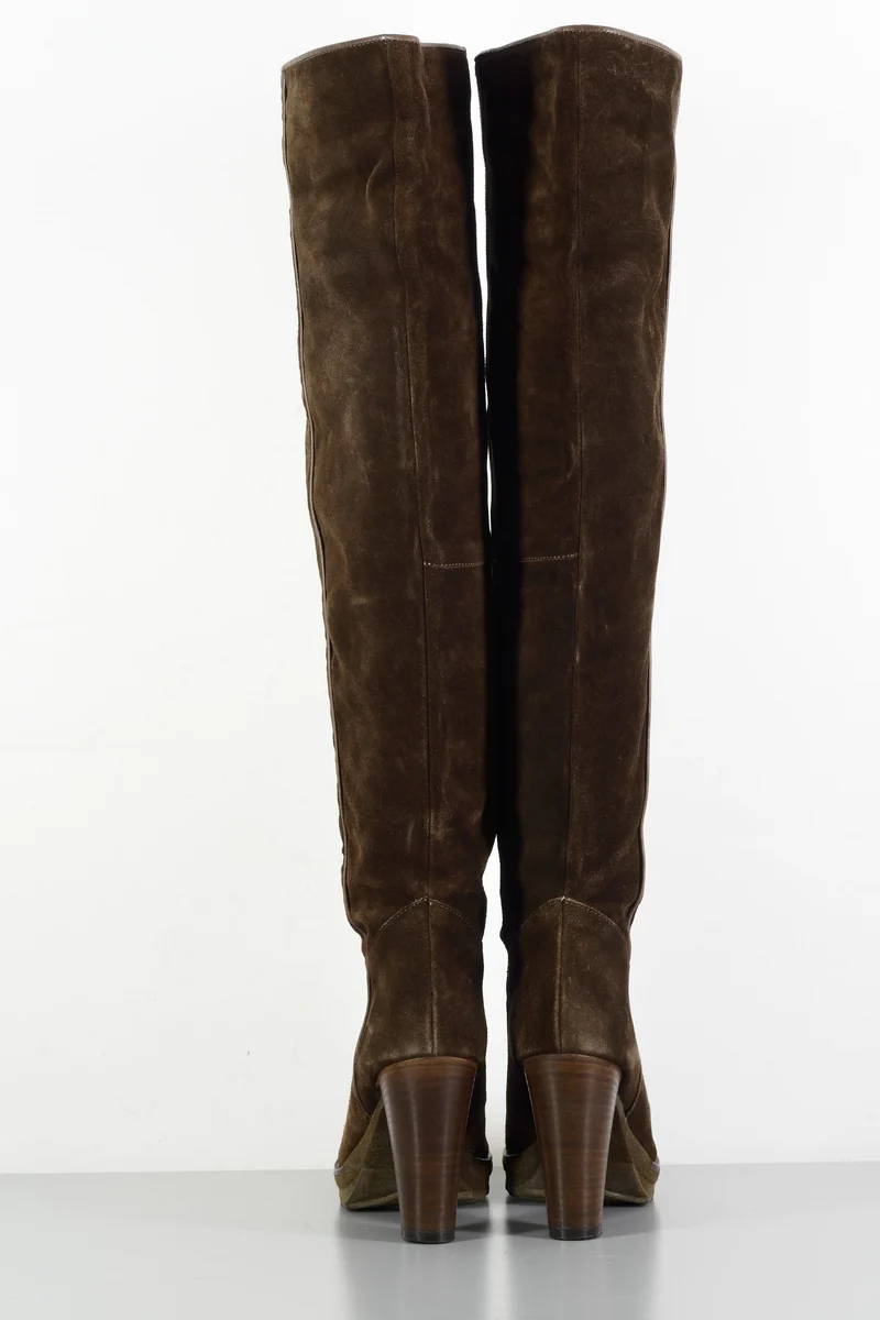 Hohe Stiefel Wildleder braun