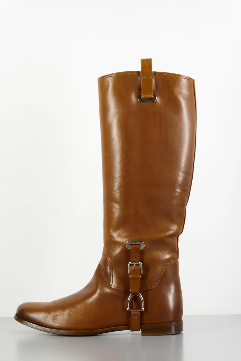 Stiefel Leder cognac