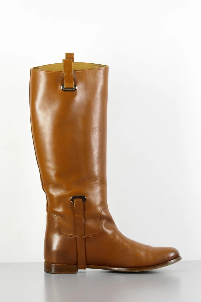 Stiefel Leder cognac