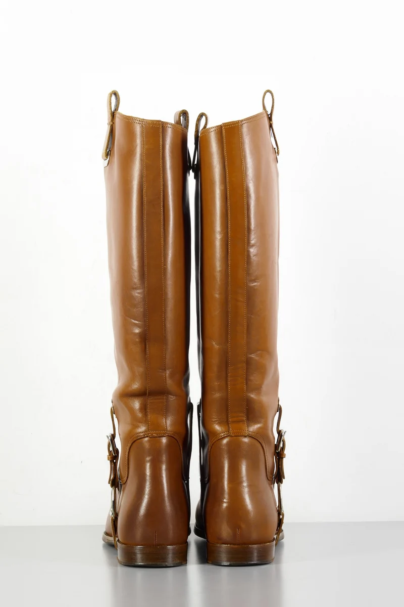 Stiefel Leder cognac