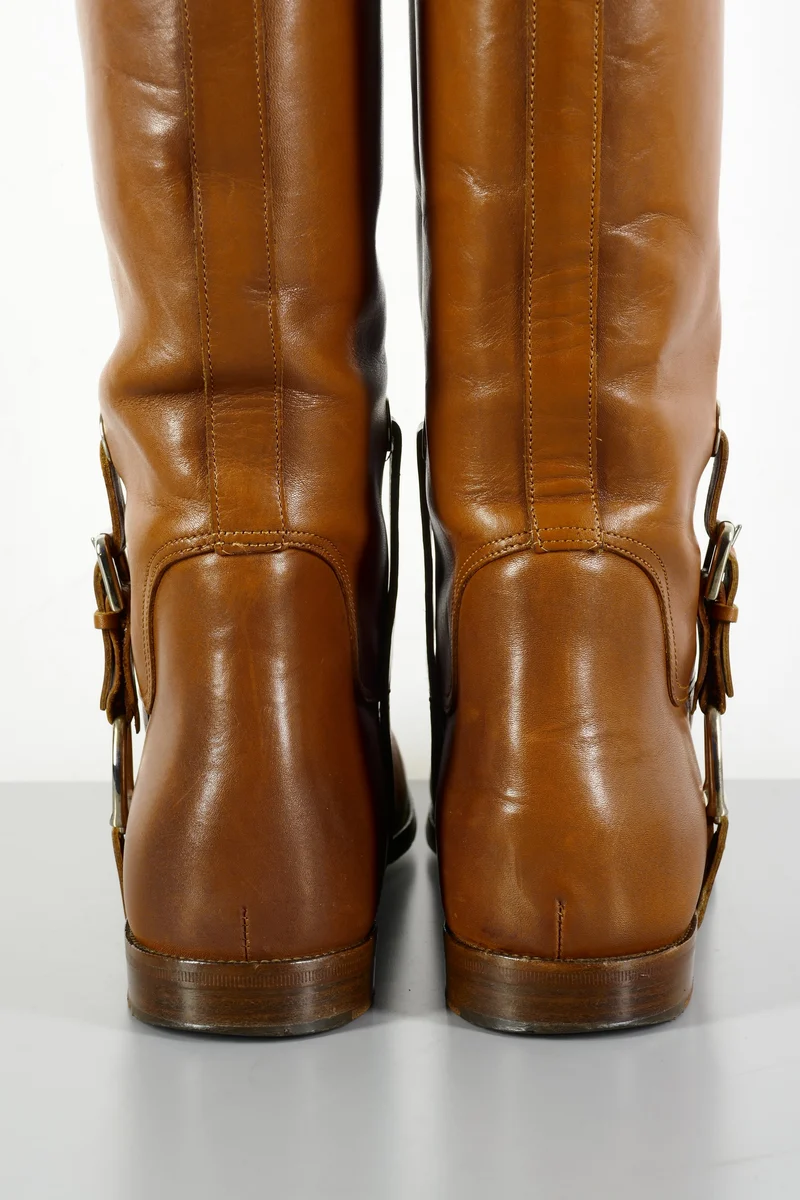 Stiefel Leder cognac