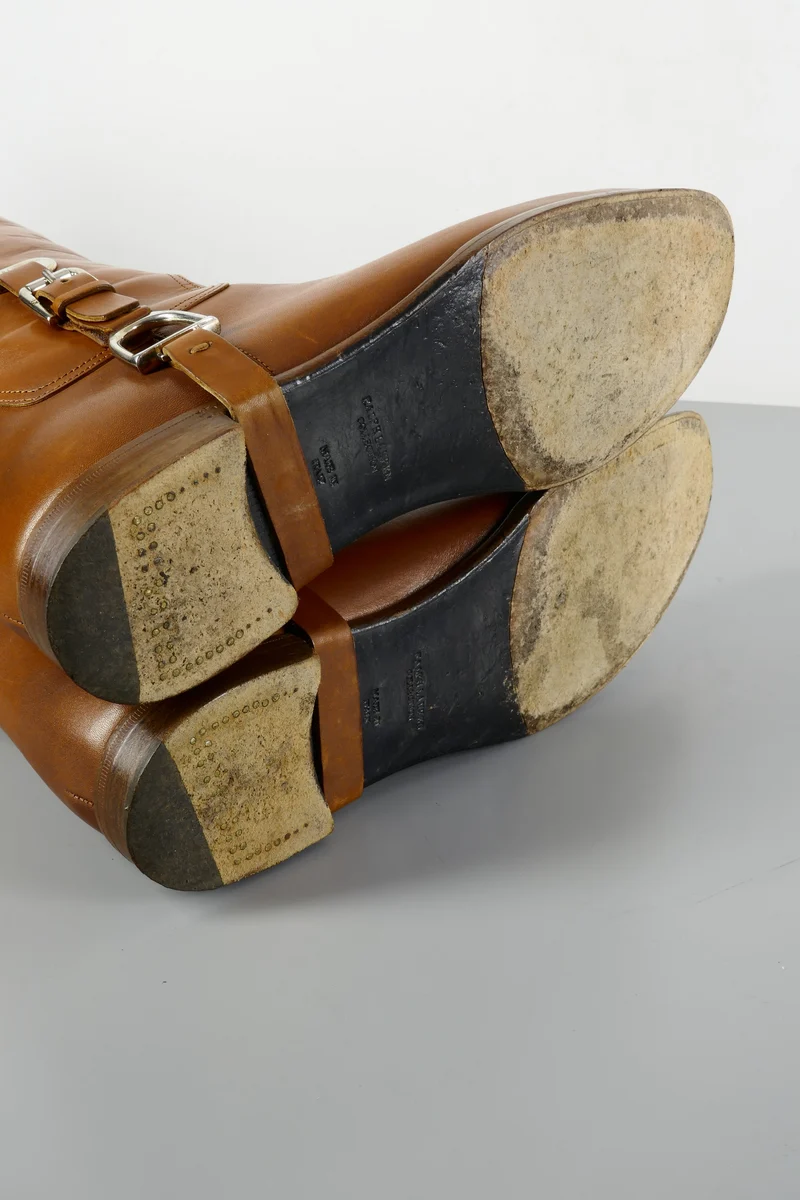 Stiefel Leder cognac